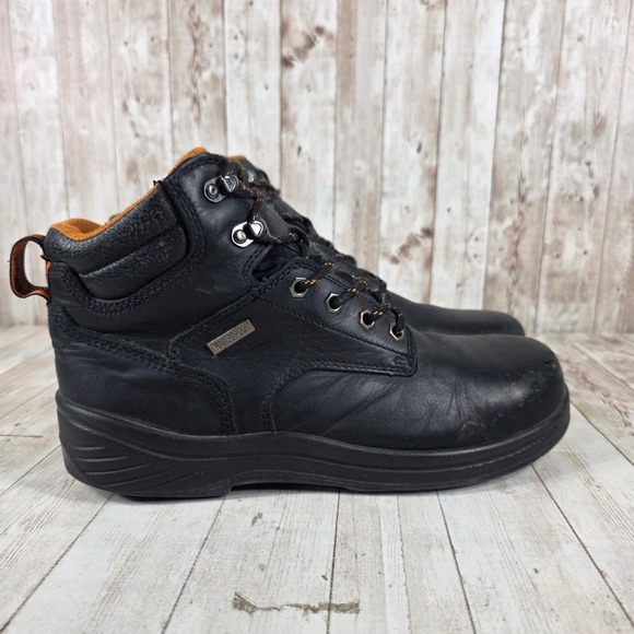 thorogood Other - Thorogood Men's Black Leather Waterproof Work Boots Size 9.5 Wide